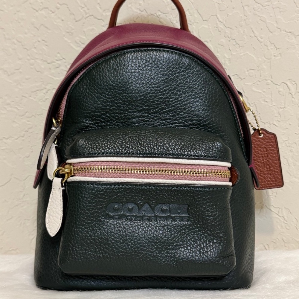 Coach Charter Backpack 18 In Colorblock - Picture 3 of 12